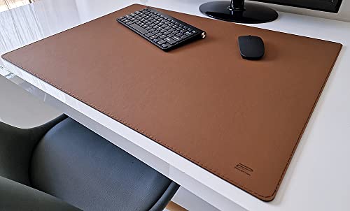 Schreibtischunterlage Echt Leder Rindsleder cognac braun (70cm x 50cm) von Pm PROFI-MATS