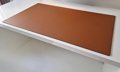 Schreibtischunterlage Echt Leder Rindsleder cognac braun (70cm x 50cm) von Pm PROFI-MATS