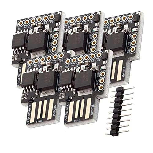 Pmandgk 5 Stück Attiny85 Digispark I2C Led Rev.3 Kickstarter 5V Iic SPI USB-Entwicklung Board 6 I/O Pins für von Pmandgk