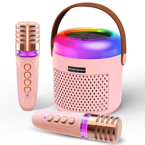 Pmgud Karaoke Maschine Kinder Tragbares Karaoke System mit Mikrofon LED-Licht und Bluetooth für Jungen und Mädchen Perfekt für Zuhause Partys und Spiele ab 3 Jahre- (Pink) Pmgud Karaoke Maschine Kinder Tragbares Karaoke System mit Mikrofon LED-Licht und Bluetooth für Jungen und Mädchen Perfekt für Zuhause Partys und Spiele ab 3 Jahre- (Pink) von Pmgud