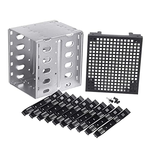 Pmkvgdy 5,25 5 X 3,5 SATA HDD Cage Rack FestplattengehäUse Festplattenfach Adapter von Pmkvgdy