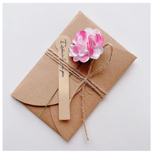 Pmnzdy 20 Set Grußkarte mit Getrocknete Blumen Dekoration Retro Kraftpapier Blanko Umschläge-Grußkarte Mini Briefumschläge mit Karten Hochzeitskarten Rosa-Nelke S=71 * 105mm Pmnzdy 20 Set Grußkarte mit Getrocknete Blumen Dekoration Retro Kraftpapier Blanko Umschläge-Grußkarte Mini Briefumschläge mit Karten Hochzeitskarten Rosa-Nelke S=71 * 105mm von Pmnzdy