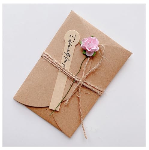 Pmnzdy 20 Set Grußkarte mit Getrocknete Blumen Dekoration Retro Kraftpapier Blanko Umschläge-Grußkarte Mini Briefumschläge mit Karten Hochzeitskarten Rosa-Rosen S=71 * 105mm Pmnzdy 20 Set Grußkarte mit Getrocknete Blumen Dekoration Retro Kraftpapier Blanko Umschläge-Grußkarte Mini Briefumschläge mit Karten Hochzeitskarten Rosa-Rosen S=71 * 105mm von Pmnzdy
