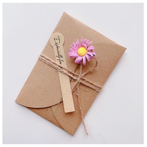 Pmnzdy 20 Set Grußkarte mit Getrocknete Blumen Dekoration Retro Kraftpapier Blanko Umschläge-Grußkarte Mini Briefumschläge mit Karten Hochzeitskarten Rosa-Sonnenblume S=71 * 105mm Pmnzdy 20 Set Grußkarte mit Getrocknete Blumen Dekoration Retro Kraftpapier Blanko Umschläge-Grußkarte Mini Briefumschläge mit Karten Hochzeitskarten Rosa-Sonnenblume S=71 * 105mm von Pmnzdy
