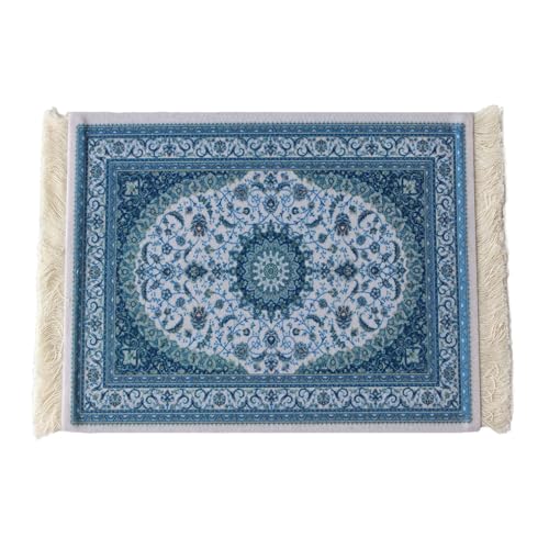 Pmnzdy Teppich Mauspad Orientteppich Mousepad Mouse Pad Mini Teppich Mauspad mit Teppichfransen Klein Maus Teppich Mauspad Büro Computer Tischdekoration Zubehör 28 x 18 cm von Pmnzdy