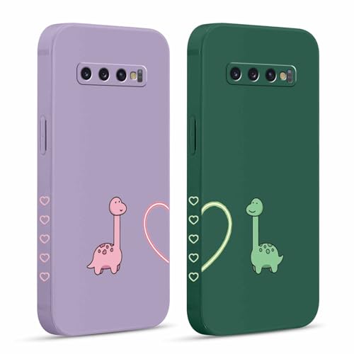 Pnakqil 2 Stück Handyhülle für Samsung Galaxy S10 Plus 6,4" Hülle, Dinosaurier Herz Bemaltes Muster Case Silikon Weiche für Paaren Modische TPU Dünn Stoßfeste Kameratasche Tasche Schutzhülle Pnakqil 2 Stück Handyhülle für Samsung Galaxy S10 Plus 6,4" Hülle, Dinosaurier Herz Bemaltes Muster Case Silikon Weiche für Paaren Modische TPU Dünn Stoßfeste Kameratasche Tasche Schutzhülle von Pnakqil