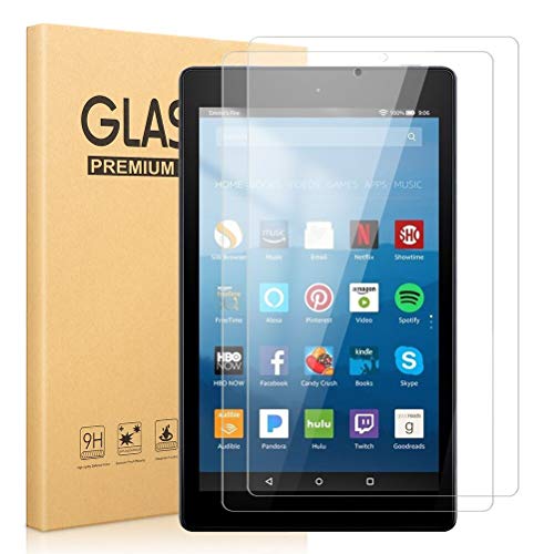 Pnakqil [2 Stück Schutzfolie für Amazon Fire HD 8 Tablet (2018, 2017, 2016, 8./7./6. Generation) Displayschutzfolie 9H Härte HD Klare Displayschutz Anti-Kratzen Schutzglas Schutzglas von Pnakqil
