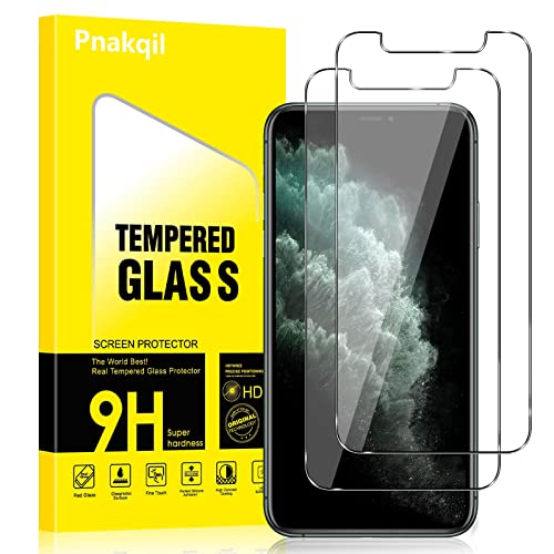 Pnakqil 2 Stück Schutzfolie für iPhone 11 Pro/X/XS, Displayschutzfolie für Schutzglas 9H Härte HD Klares für iPhone XS 5.8 Zoll, [0.33mm Ultra Dünn] [Anti-Kratz] [Blasenfrei] von Pnakqil