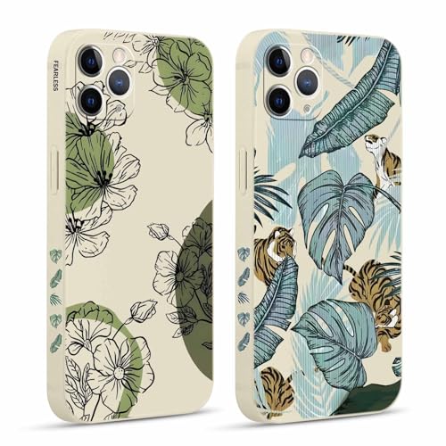 Pnakqil 2 stück Handyhülle für Apple iPhone 11 Pro 5,8", Blätter Blumen Hülle lustiges Funny Hülle Süßes Bemaltes Muster Aesthetic Design Schutzhülle Slim Stoßfest Kratzfest Case, 12 Pnakqil 2 stück Handyhülle für Apple iPhone 11 Pro 5,8", Blätter Blumen Hülle lustiges Funny Hülle Süßes Bemaltes Muster Aesthetic Design Schutzhülle Slim Stoßfest Kratzfest Case, 12 von Pnakqil
