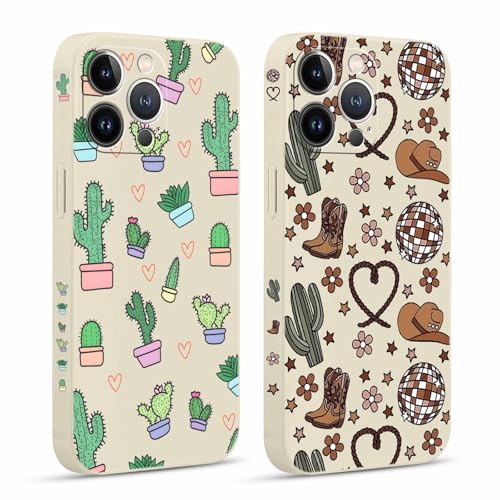 Pnakqil 2 stück Handyhülle für Apple iPhone 13 Pro 6,1", Kaktus Muster Hülle lustiges Funny Hülle Süßes Bemaltes Muster Aesthetic Design Schutzhülle Slim Stoßfest Kratzfest Case, 16 Pnakqil 2 stück Handyhülle für Apple iPhone 13 Pro 6,1", Kaktus Muster Hülle lustiges Funny Hülle Süßes Bemaltes Muster Aesthetic Design Schutzhülle Slim Stoßfest Kratzfest Case, 16 von Pnakqil