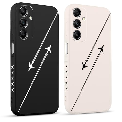 Pnakqil 2 stück Handyhülle für Samsung Galaxy A14 5G 6.8",Hülle Travel Flugzeug Schwarz Muster Design süß Aesthetic Schön Mädchen Kameraschutz Stoßfeste Case Silikon Schutzhülle Tasche Pnakqil 2 stück Handyhülle für Samsung Galaxy A14 5G 6.8",Hülle Travel Flugzeug Schwarz Muster Design süß Aesthetic Schön Mädchen Kameraschutz Stoßfeste Case Silikon Schutzhülle Tasche von Pnakqil