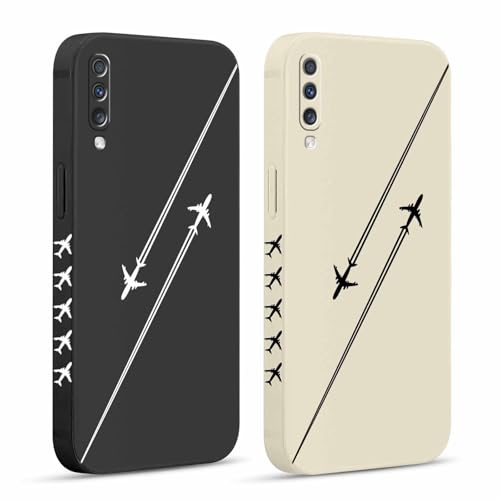 Pnakqil 2 stück Handyhülle für Samsung Galaxy A50/A30S/A50s 6,4",Hülle Travel Flugzeug Schwarz Muster Design süß Aesthetic Schön Mädchen Kameraschutz Stoßfeste Case Silikon Schutzhülle Tasche Pnakqil 2 stück Handyhülle für Samsung Galaxy A50/A30S/A50s 6,4",Hülle Travel Flugzeug Schwarz Muster Design süß Aesthetic Schön Mädchen Kameraschutz Stoßfeste Case Silikon Schutzhülle Tasche von Pnakqil