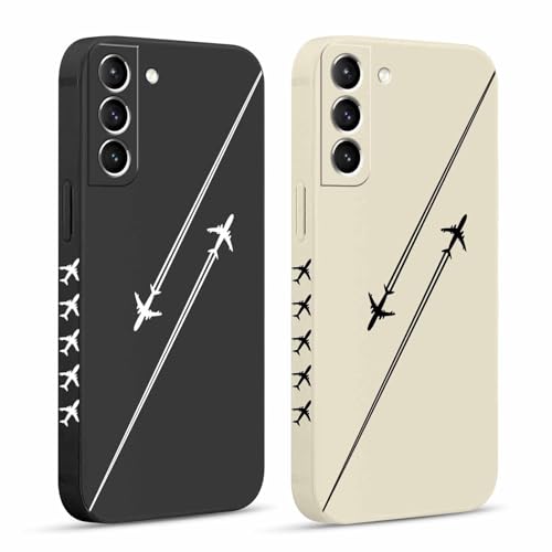 Pnakqil 2 stück Handyhülle für Samsung Galaxy S21 5G 6,2",Hülle Travel Flugzeug Schwarz Muster Design süß Aesthetic Schön Mädchen Kameraschutz Stoßfeste Case Silikon Schutzhülle Tasche Pnakqil 2 stück Handyhülle für Samsung Galaxy S21 5G 6,2",Hülle Travel Flugzeug Schwarz Muster Design süß Aesthetic Schön Mädchen Kameraschutz Stoßfeste Case Silikon Schutzhülle Tasche von Pnakqil