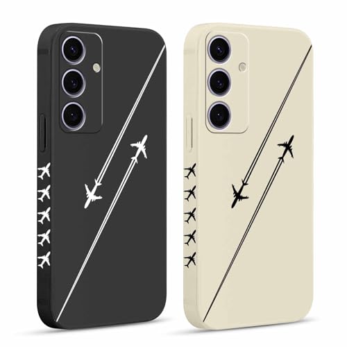 Pnakqil 2 stück Handyhülle für Samsung Galaxy S24 5G 6,2",Hülle Travel Flugzeug Schwarz Muster Design süß Aesthetic Schön Mädchen Kameraschutz Stoßfeste Case Silikon Schutzhülle Tasche Pnakqil 2 stück Handyhülle für Samsung Galaxy S24 5G 6,2",Hülle Travel Flugzeug Schwarz Muster Design süß Aesthetic Schön Mädchen Kameraschutz Stoßfeste Case Silikon Schutzhülle Tasche von Pnakqil