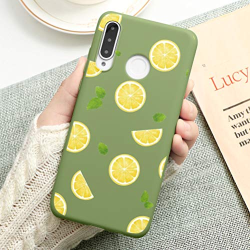 Pnakqil Handyhülle Huawei Honor 8X Hülle,Muster Süß Candy Matcha Grün Silikon TPU Matt Bumper Ultraslim Soft Backcover Antiurto Scratch Schutzhülle Case für Huawei Honor 8X,Zitrone von Pnakqil