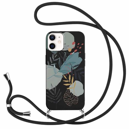 Pnakqil Handykette Hülle mit Kette für Apple iPhone 12 Mini 5,4" Handyhülle,Blätter Design Necklace Case mit Kordel zum Umhängen Silikon Schutzhülle Cover Schnur,7 Pnakqil Handykette Hülle mit Kette für Apple iPhone 12 Mini 5,4" Handyhülle,Blätter Design Necklace Case mit Kordel zum Umhängen Silikon Schutzhülle Cover Schnur,7 von Pnakqil