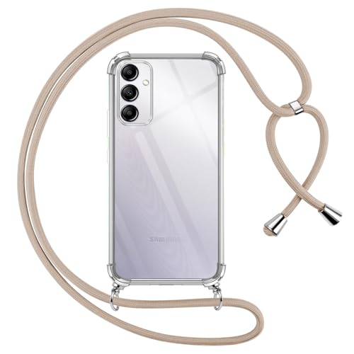 Pnakqil Handykette für Samsung Galaxy A14 5G Hülle mit Band, Transparent Weich Silikon mit Kordel Necklace Schnur Anti-Fall Bumper Schutzhülle Case Kompatibel mit Samsung A14 5G 6.6", Khaki Pnakqil Handykette für Samsung Galaxy A14 5G Hülle mit Band, Transparent Weich Silikon mit Kordel Necklace Schnur Anti-Fall Bumper Schutzhülle Case Kompatibel mit Samsung A14 5G 6.6", Khaki von Pnakqil