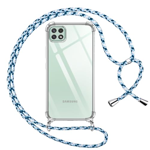 Pnakqil Handykette für Samsung Galaxy A22 5G Hülle mit Band, Transparent Weich Silikon mit Kordel Necklace Schnur Anti-Fall Bumper Schutzhülle Case Kompatibel mit Samsung A22 5G 6.6", Blau Pnakqil Handykette für Samsung Galaxy A22 5G Hülle mit Band, Transparent Weich Silikon mit Kordel Necklace Schnur Anti-Fall Bumper Schutzhülle Case Kompatibel mit Samsung A22 5G 6.6", Blau von Pnakqil