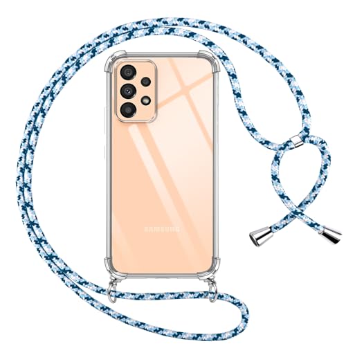 Pnakqil Handykette für Samsung Galaxy A33 5G Hülle mit Band, Transparent Weich Silikon mit Kordel Necklace Schnur Anti-Fall Bumper Schutzhülle Case Kompatibel mit Samsung A33 5G 6.4", Blau Pnakqil Handykette für Samsung Galaxy A33 5G Hülle mit Band, Transparent Weich Silikon mit Kordel Necklace Schnur Anti-Fall Bumper Schutzhülle Case Kompatibel mit Samsung A33 5G 6.4", Blau von Pnakqil