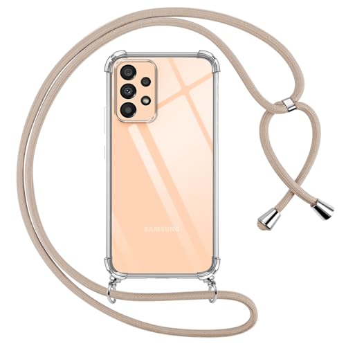 Pnakqil Handykette für Samsung Galaxy A33 5G Hülle mit Band, Transparent Weich Silikon mit Kordel Necklace Schnur Anti-Fall Bumper Schutzhülle Case Kompatibel mit Samsung A33 5G 6.4", Khaki Pnakqil Handykette für Samsung Galaxy A33 5G Hülle mit Band, Transparent Weich Silikon mit Kordel Necklace Schnur Anti-Fall Bumper Schutzhülle Case Kompatibel mit Samsung A33 5G 6.4", Khaki von Pnakqil
