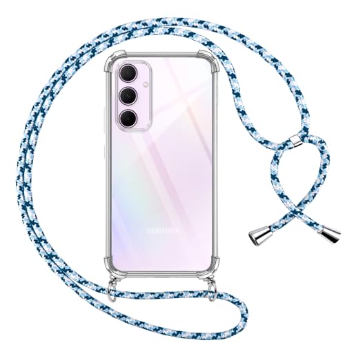 Pnakqil Handykette für Samsung Galaxy A35 Hülle mit Band, Transparent Weich Silikon mit Kordel Necklace Schnur Anti-Fall Bumper Schutzhülle Case Kompatibel mit Samsung A35 6.6", Blau Pnakqil Handykette für Samsung Galaxy A35 Hülle mit Band, Transparent Weich Silikon mit Kordel Necklace Schnur Anti-Fall Bumper Schutzhülle Case Kompatibel mit Samsung A35 6.6", Blau von Pnakqil