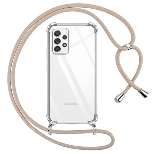 Pnakqil Handykette für Samsung Galaxy A52s 5G/A52 4G/5G Hülle mit Band, Transparent Silikon mit Kordel Necklace Schnur Anti-Fall Bumper Schutzhülle Case Kompatibel mit Samsung A52s 5G 6.5", Khaki Pnakqil Handykette für Samsung Galaxy A52s 5G/A52 4G/5G Hülle mit Band, Transparent Silikon mit Kordel Necklace Schnur Anti-Fall Bumper Schutzhülle Case Kompatibel mit Samsung A52s 5G 6.5", Khaki von Pnakqil
