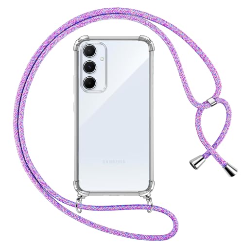 Pnakqil Handykette für Samsung Galaxy A55 Hülle mit Band, Transparent Weich Silikon mit Kordel Necklace Schnur Anti-Fall Bumper Schutzhülle Case Kompatibel mit Samsung A55 6.6", Lila Pnakqil Handykette für Samsung Galaxy A55 Hülle mit Band, Transparent Weich Silikon mit Kordel Necklace Schnur Anti-Fall Bumper Schutzhülle Case Kompatibel mit Samsung A55 6.6", Lila von Pnakqil