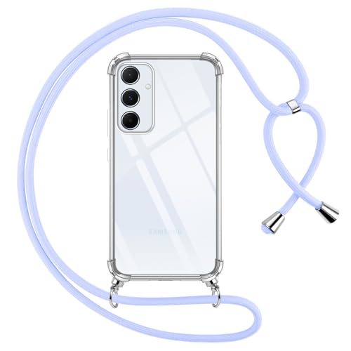 Pnakqil Handykette für Samsung Galaxy A55 Hülle mit Band, Transparent Weich Silikon mit Kordel Necklace Schnur Anti-Fall Bumper Schutzhülle Case Kompatibel mit Samsung A55 6.6", Violett Pnakqil Handykette für Samsung Galaxy A55 Hülle mit Band, Transparent Weich Silikon mit Kordel Necklace Schnur Anti-Fall Bumper Schutzhülle Case Kompatibel mit Samsung A55 6.6", Violett von Pnakqil