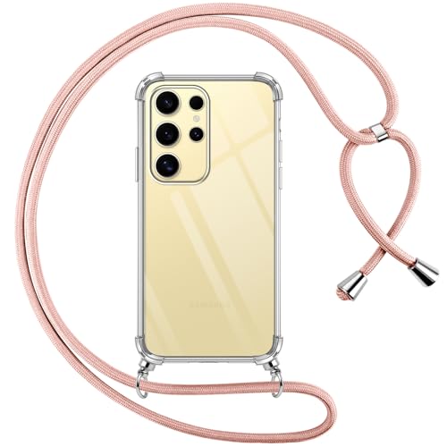 Pnakqil Handykette für Samsung Galaxy S24 Ultra Hülle mit Band, Transparent Weich Silikon mit Kordel Necklace Schnur Anti-Fall Bumper Schutzhülle Case Kompatibel mit Samsung S24Ultra, Rosa Pnakqil Handykette für Samsung Galaxy S24 Ultra Hülle mit Band, Transparent Weich Silikon mit Kordel Necklace Schnur Anti-Fall Bumper Schutzhülle Case Kompatibel mit Samsung S24Ultra, Rosa von Pnakqil