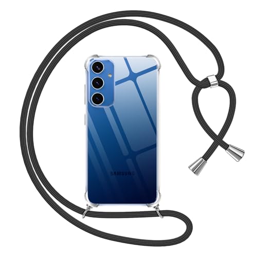 Pnakqil Handykette für Samsung Galaxy S25 Hülle mit Band, Transparent Weich Silikon mit Kordel Necklace Schnur Anti-Fall Bumper Schutzhülle Case Kompatibel mit Samsung S25 6.2", Schwarz Pnakqil Handykette für Samsung Galaxy S25 Hülle mit Band, Transparent Weich Silikon mit Kordel Necklace Schnur Anti-Fall Bumper Schutzhülle Case Kompatibel mit Samsung S25 6.2", Schwarz von Pnakqil