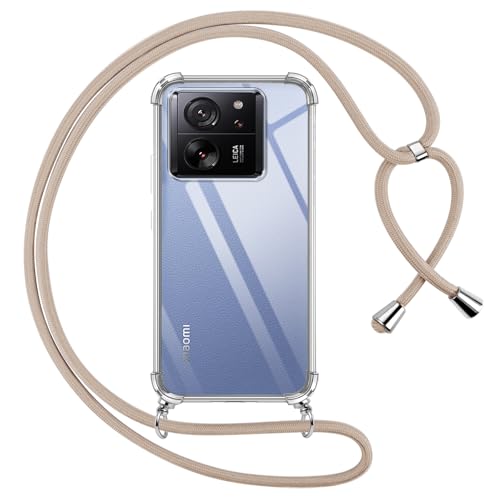 Pnakqil Handykette für Xiaomi 13T/Xiaomi 13T Pro 5G Hülle mit Band, Transparent Silikon mit Kordel Necklace Schnur Anti-Fall Bumper Schutzhülle Case Kompatibel mit Xiaomi 13T Pro 5G 6.67", Khaki Pnakqil Handykette für Xiaomi 13T/Xiaomi 13T Pro 5G Hülle mit Band, Transparent Silikon mit Kordel Necklace Schnur Anti-Fall Bumper Schutzhülle Case Kompatibel mit Xiaomi 13T Pro 5G 6.67", Khaki von Pnakqil