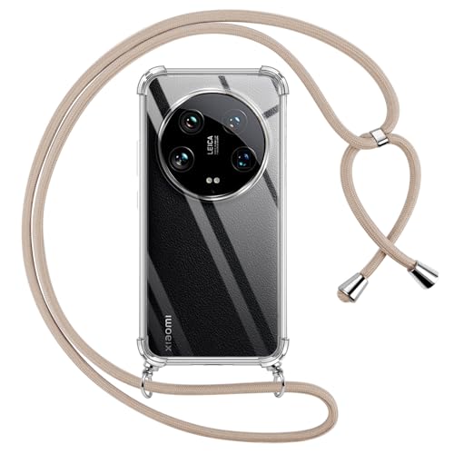 Pnakqil Handykette für Xiaomi 14 Ultra Hülle mit Band, Transparent Weich Silikon mit Kordel Necklace Schnur Anti-Fall Bumper Schutzhülle Case Kompatibel mit Xiaomi 14 Ultra 6.73", Khaki Pnakqil Handykette für Xiaomi 14 Ultra Hülle mit Band, Transparent Weich Silikon mit Kordel Necklace Schnur Anti-Fall Bumper Schutzhülle Case Kompatibel mit Xiaomi 14 Ultra 6.73", Khaki von Pnakqil