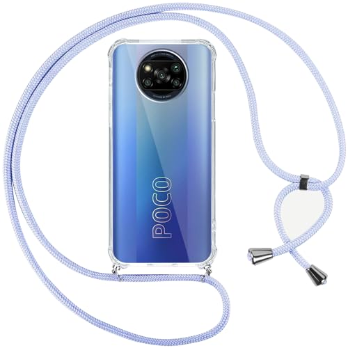 Pnakqil Handykette für Xiaomi Poco X3 NFC/X3/X3 Pro Hülle mit Band, Transparent Weich Silikon mit Kordel Necklace Schnur Anti-Fall Bumper Schutzhülle Case Kompatibel mit Xiaomi Poco X3, Violett Pnakqil Handykette für Xiaomi Poco X3 NFC/X3/X3 Pro Hülle mit Band, Transparent Weich Silikon mit Kordel Necklace Schnur Anti-Fall Bumper Schutzhülle Case Kompatibel mit Xiaomi Poco X3, Violett von Pnakqil