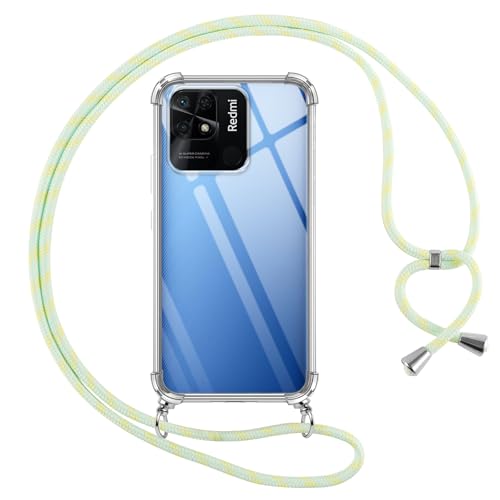 Pnakqil Handykette für Xiaomi Redmi 10C/Xiaomi Poco C40 Hülle mit Band, Transparent Weich Silikon mit Kordel Necklace Schnur Anti-Fall Bumper Schutzhülle Case Kompatibel mit Redmi 10C 6.71", Grün Pnakqil Handykette für Xiaomi Redmi 10C/Xiaomi Poco C40 Hülle mit Band, Transparent Weich Silikon mit Kordel Necklace Schnur Anti-Fall Bumper Schutzhülle Case Kompatibel mit Redmi 10C 6.71", Grün von Pnakqil
