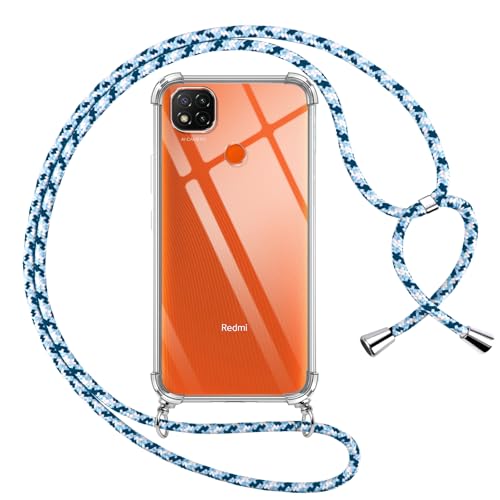 Pnakqil Handykette für Xiaomi Redmi 9C/Redmi 9C NFC Hülle mit Band, Transparent Weich Silikon mit Kordel Necklace Schnur Anti-Fall Bumper Schutzhülle Case Kompatibel mit Redmi 9C 6.53", Blau Pnakqil Handykette für Xiaomi Redmi 9C/Redmi 9C NFC Hülle mit Band, Transparent Weich Silikon mit Kordel Necklace Schnur Anti-Fall Bumper Schutzhülle Case Kompatibel mit Redmi 9C 6.53", Blau von Pnakqil