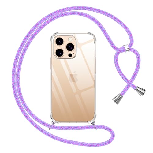 Pnakqil Handykette für iPhone 16 Pro Max Hülle mit Band, Transparent Weich Silikon mit Kordel Necklace Schnur Anti-Fall Bumper Schutzhülle Case Kompatibel mit iPhone 16 Pro Max 6.9", Lila Pnakqil Handykette für iPhone 16 Pro Max Hülle mit Band, Transparent Weich Silikon mit Kordel Necklace Schnur Anti-Fall Bumper Schutzhülle Case Kompatibel mit iPhone 16 Pro Max 6.9", Lila von Pnakqil