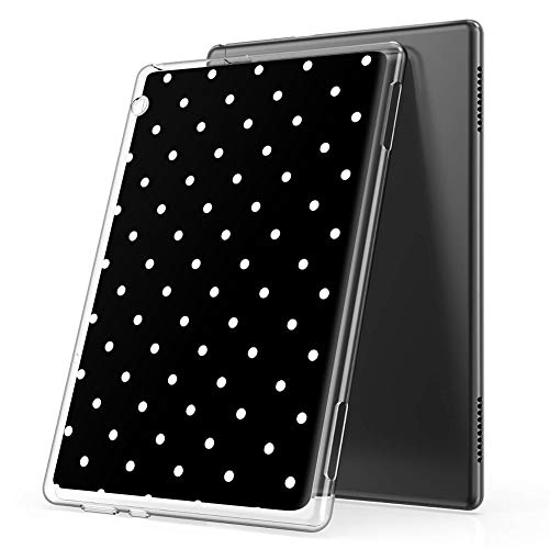 Pnakqil Hülle kompatibel mit Huawei Mediapad T5 10, Weiche TPU Silikonhülle Semi-Transparente Cover Scratch-Resistant Case Ultradünn Schutzhülle für Huawei Mediapad T5 10,1 Zoll Tablet, Weißer Punkt von Pnakqil