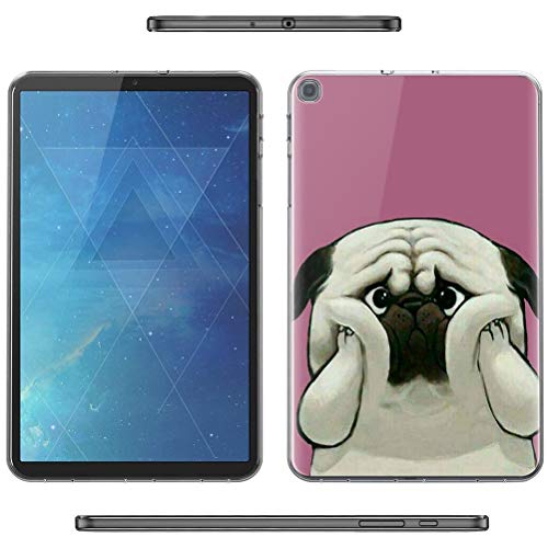 Pnakqil Hülle kompatibel mit Samsung Galaxy Tab A 10.1 (2019), Weiche TPU Silikonhülle Semi-Transparente Cover Scratch-Resistant Case Ultradünn Schutzhülle für Galaxy Tab A 10,1 Zoll Tablet, Hund von Pnakqil