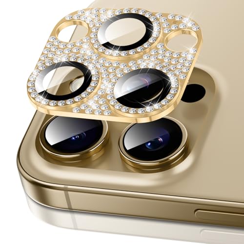 Pnakqil Kameraschutz für iPhone 13 Pro / 13 Pro Max Kamera Schutz Glitzer, Bling Diamant Ultra-Klar HD Objektivschutz 9H Härte Anti-Kratzer Gehärtetes Glas Linse Schutzfolie für iPhone 13 Pro, Gold Pnakqil Kameraschutz für iPhone 13 Pro / 13 Pro Max Kamera Schutz Glitzer, Bling Diamant Ultra-Klar HD Objektivschutz 9H Härte Anti-Kratzer Gehärtetes Glas Linse Schutzfolie für iPhone 13 Pro, Gold von Pnakqil