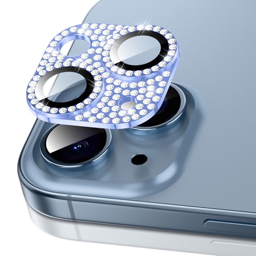 Pnakqil Kameraschutz für iPhone 14/14 Plus/iPhone 15/15 Plus Kamera Schutz Glitzer, Bling Diamant Ultra-Klar HD Objektivschutz 9H Härte Anti-Kratzer Gehärtetes Glas Linse Schutzfolie, Blau Pnakqil Kameraschutz für iPhone 14/14 Plus/iPhone 15/15 Plus Kamera Schutz Glitzer, Bling Diamant Ultra-Klar HD Objektivschutz 9H Härte Anti-Kratzer Gehärtetes Glas Linse Schutzfolie, Blau von Pnakqil