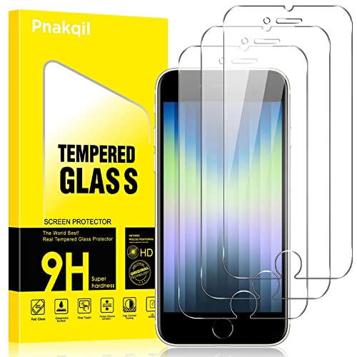 Pnakqil Schutzfolie Kompitabel mit iPhone 8/7/iPhone SE 2022/2020, 3 Stück 9H Härte Displayschutzfolie für iPhone 6/6s 4.7", 0.33mm Ultra Dünn HD Klares Blasenfrei von Pnakqil