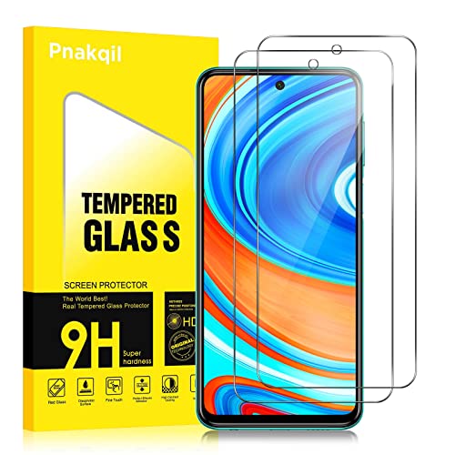 Pnakqil Schutzfolie für Schutzglas für Xiaomi Redmi Note 9 Pro/9 Pro Max/9S 4G [2 Stück],HD Displayschutzfolie,9H Härte,0.33mm Ultra-klar,Blasenfrei,Kratzfest,Schutzfolie für Redmi Note 9 Pro 6.67" von Pnakqil