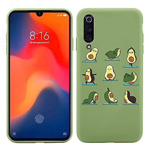 Pnakqil Schutzhülle aus Silikon für Xiaomi Redmi Note 8 Pro 6,53 Zoll, Grün, matt, TPU, Motiv: Cartoon, ultradünn, flexibel, stoßfest, Schutzhülle für Redmi Note 8 Pro – Avocado von Pnakqil