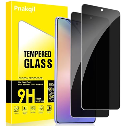 Pnakqil Sichtschutz Schutzfolie für Samsung Galaxy A55 2 Stück,Privacy Anti-Spy 9H Härte Sichtschutzfolie Bickschutzfolie,Privatsphäre Anti-Spähen Kratzfest Blasenfrei Schutzglas Displayschutzfolie von Pnakqil