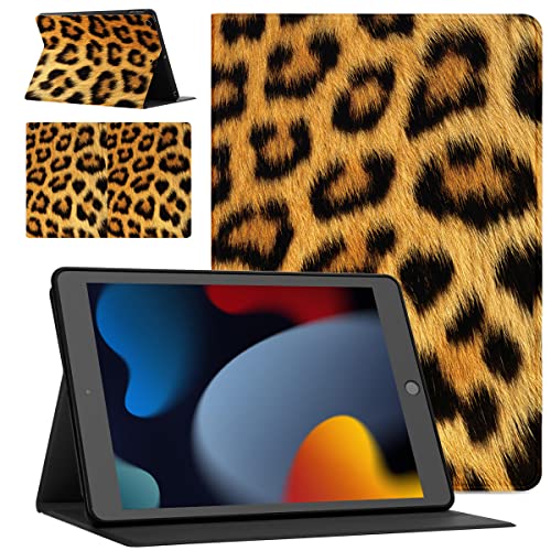 Pnakqil Tablet Hülle für Lenovo Tab M10 HD(2nd Gen) 10.1 Zoll ablette Ultra Dünn Flip Schutzhülle Rücken Schwarz Weiches TPU PU Leder mit Standfunktion Stoßfest Multi-Winkel Verstellbar -Leopard-4 von Pnakqil