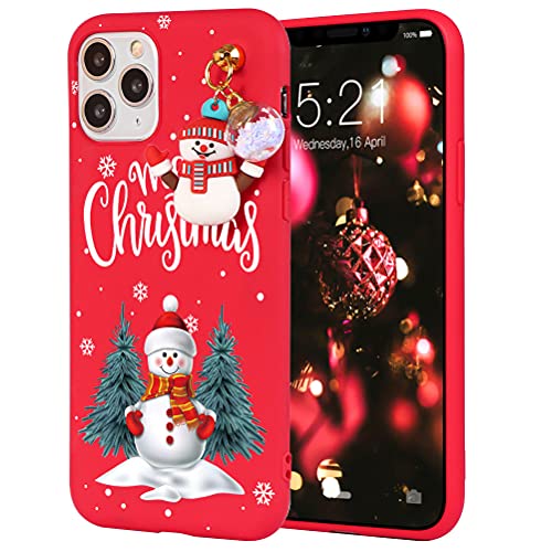 Pnakqil Weihnachtsmuster Hülle für Apple iPhone 14 Pro Max 6,7", Weihnachtsschneemann Hängende Kugel Silikonhülle mit Ultradünnes weiches TPU Stoßfest Case für iPhone 14 Pro Max, Weihnachten 04 von Pnakqil