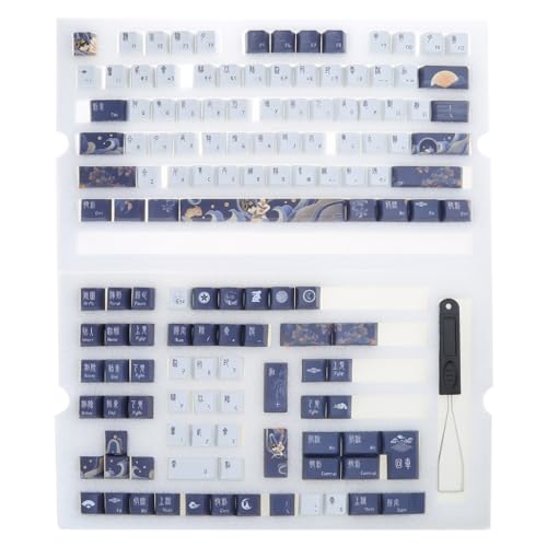 Pnuokn 130 Tasten, mechanische Tastatur-Tastenkappen, PBT-Kirschprofil-Tastenkappen für dz60/RK61/64/61/68/84/87/96/980/104/108 Pnuokn 130 Tasten, mechanische Tastatur-Tastenkappen, PBT-Kirschprofil-Tastenkappen für dz60/RK61/64/61/68/84/87/96/980/104/108 von Pnuokn
