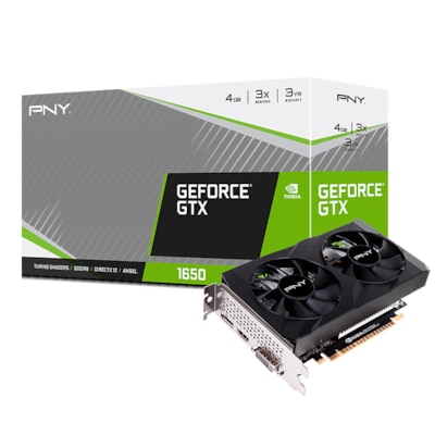 PNY GeForce GTX 1650 DUAL 4GB GDDR6 VERTO Dual Fan Grafikkarte HDMI/DP von Pny