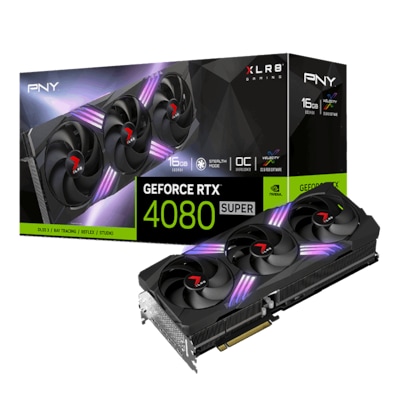 PNY GeForce RTX 4080 SUPER XLR8 Gaming Verto 16GB GDDR6X OC Grafikkarte HDMI/3DP von Pny