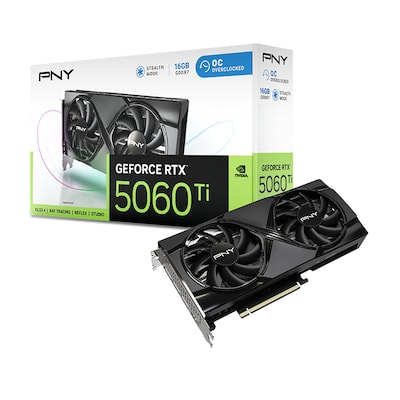 PNY GeForce RTX 5060 TI Dual OC 16GB Grafikkarte 3xDP/HDMI PNY GeForce RTX 5060 TI Dual OC 16GB Grafikkarte 3xDP/HDMI von Pny